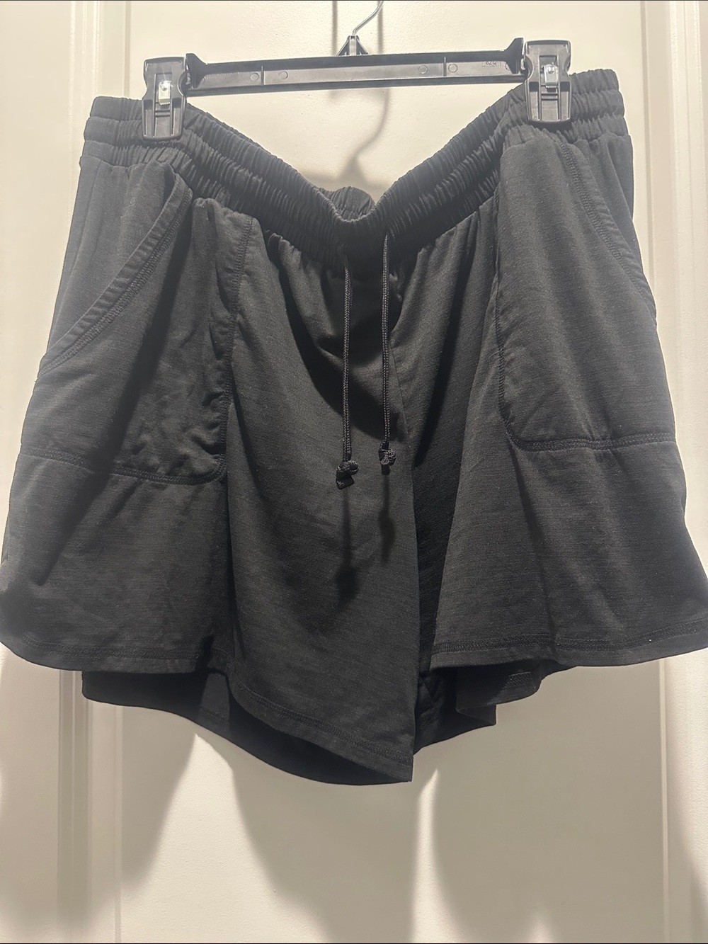 St. John's Bay Black Athletic Skort with Drawstring Waist